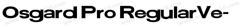 Osgard Pro RegularVe字体转换